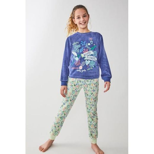Thickened girl's pajamas
