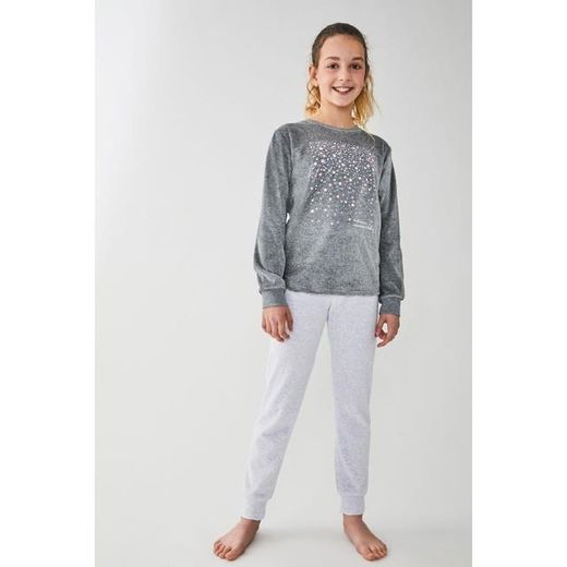 Thickened girl's pajamas