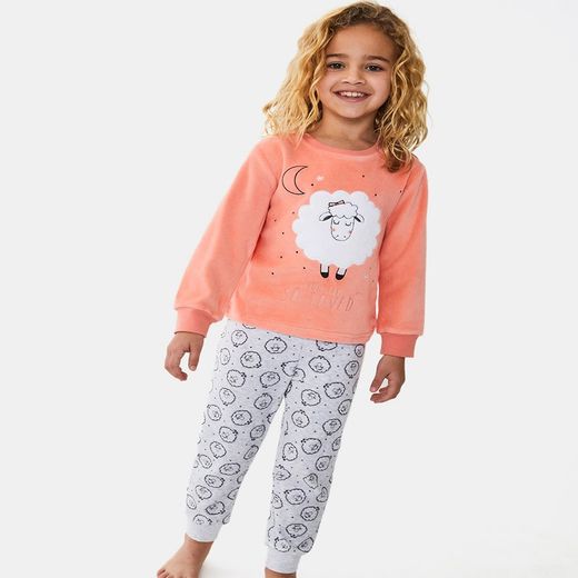 Thickened girl's pajamas