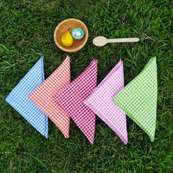 Unisex school napkin gingham fabric 40x40 cm art.75