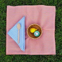 Unisex school napkin gingham fabric 40x40 cm art.75