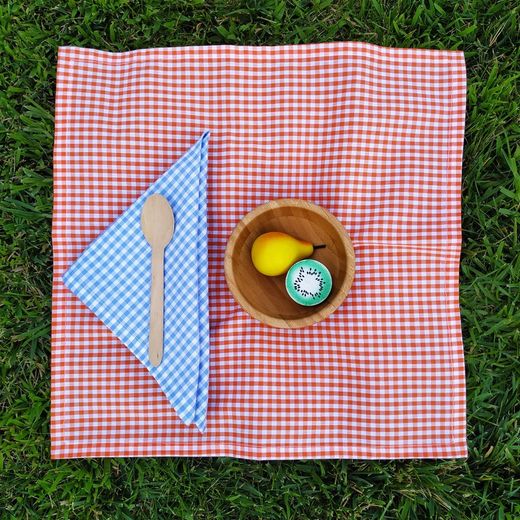 Unisex school napkin gingham fabric 40x40 cm art.75