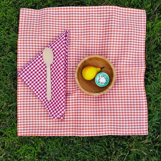 Unisex school napkin gingham fabric 40x40 cm art.75