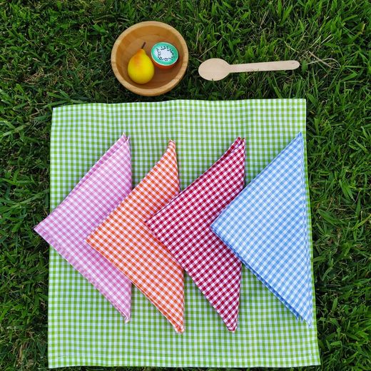 Unisex school napkin gingham fabric 40x40 cm art.75