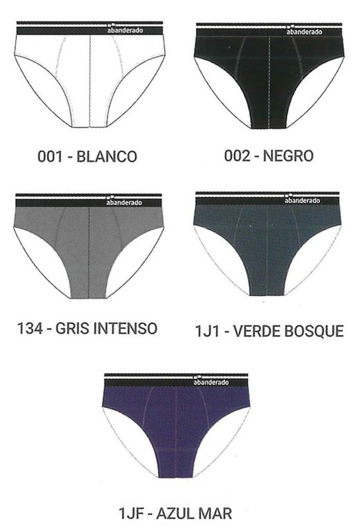 Slip cerrado cintura extra suave algodón A077H Abanderado