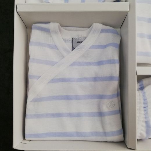 Birth pack 509 light blue stripes fine cotton babidu