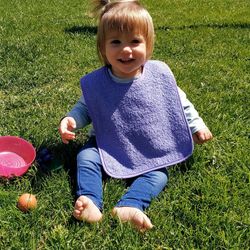 Pack 6 baberos de rizo con velcro y impermeable 38x26 cm 98997