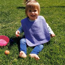 Pack 6 baberos de rizo con velcro y impermeable 38x26 cm 98997